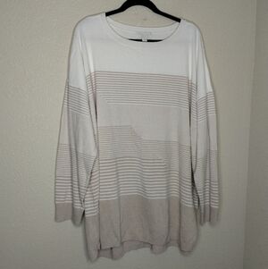 Barefoot Dreams CozyChic Ultra Lite Split Stripes Tunic Size 3X
